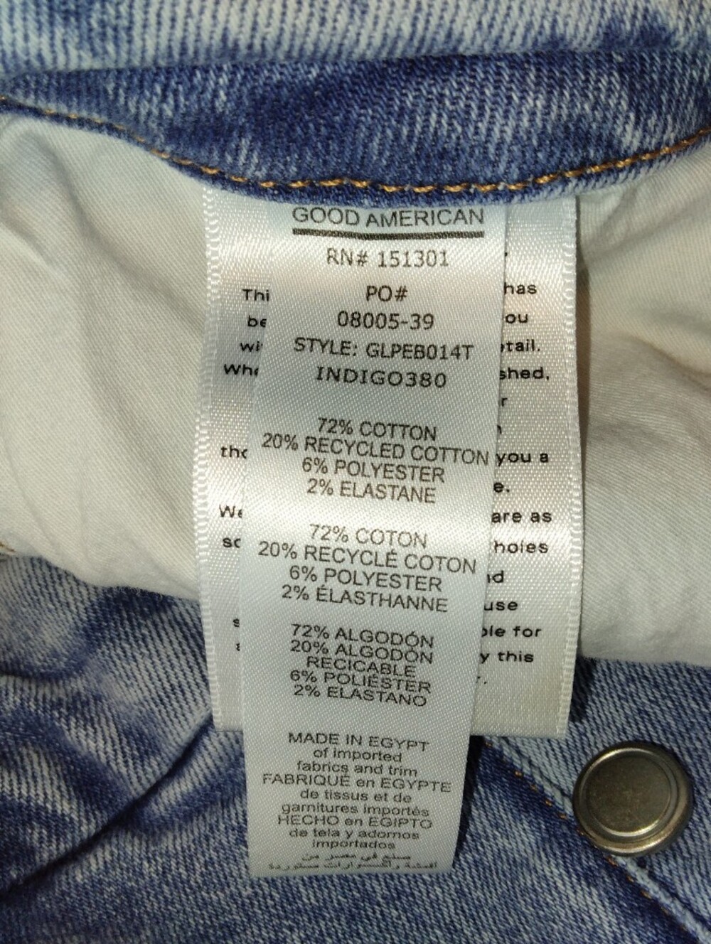Good American Good Legs Straight Jeans Size 12/31 - Picture 8 of 11